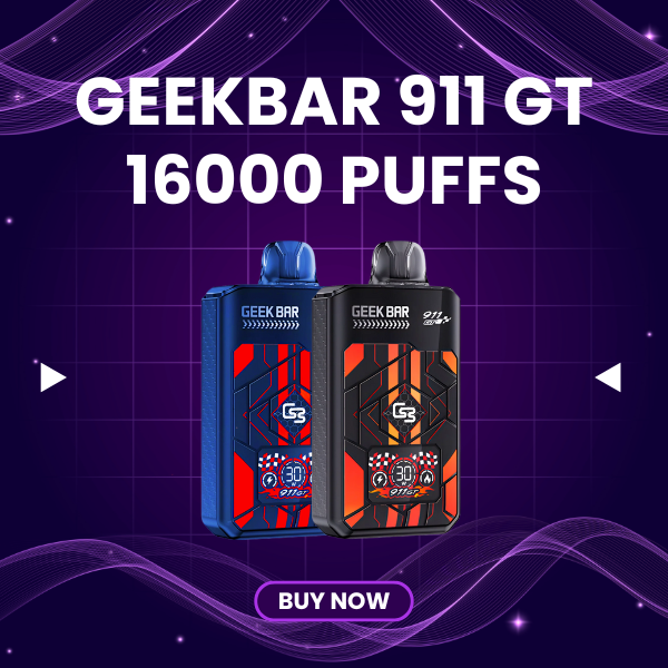 Geekbar 911 GT 16000 Puffs with 2-inch HD screen and racing design