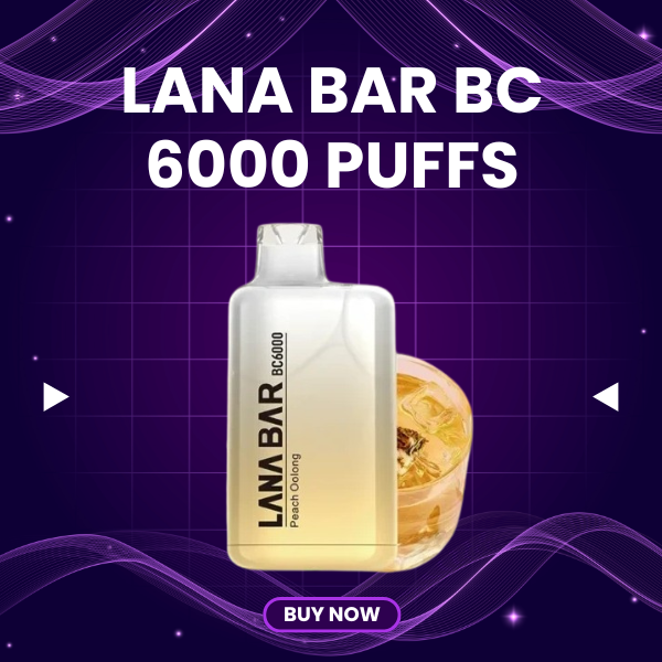 LANA Bar BC 6000 Puffs box-style disposable vape with gradient color