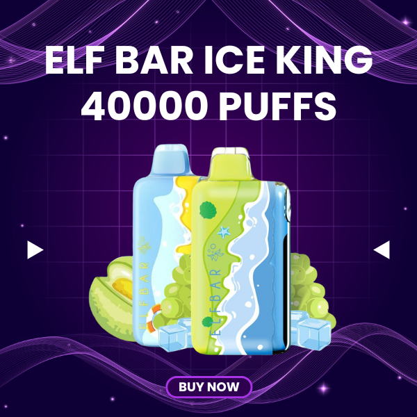 Elf Bar Ice King 40000 Puffs disposable vape with HD smart screen