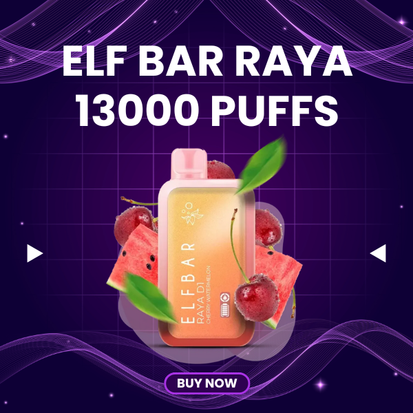 Digital battery and e-liquid indicators on Elf Bar Raya 13k