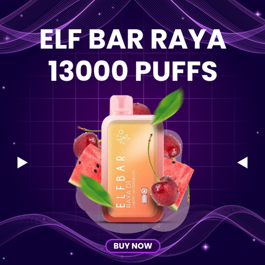 Digital battery and e-liquid indicators on Elf Bar Raya 13k