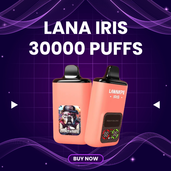 Lana Iris 30000 Puffs disposable vape with full color HD smart screen