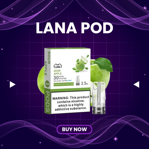 Lana Pod transparent cartridge with ceramic coil technology